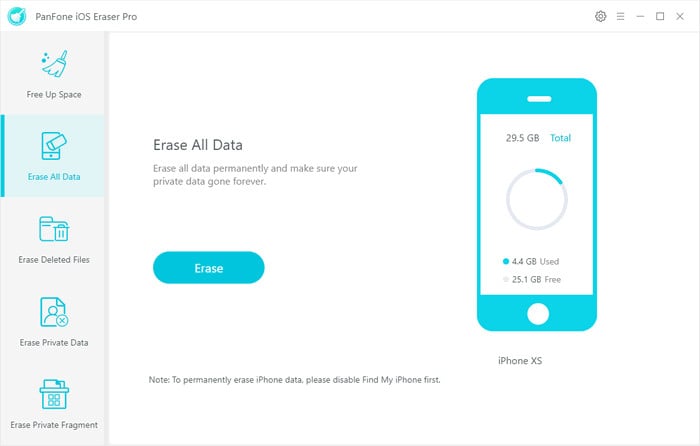 eraser all iOS data