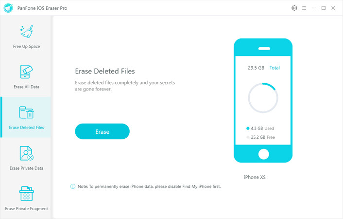 erase deleted iOS data