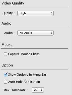 set the capture parameters