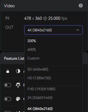 output setting