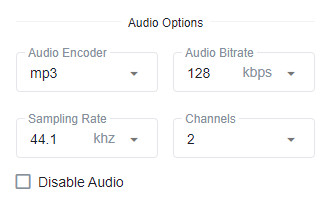 audio options