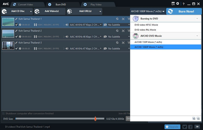 dvd output profile