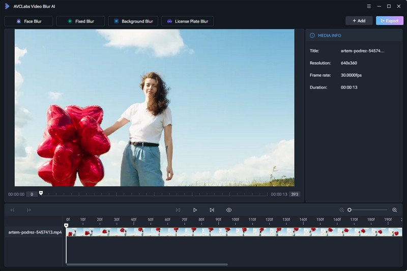 add video to avclabs video blur ai